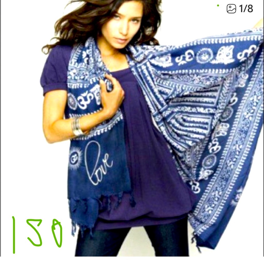 ISO- do not buy!  Sir Alistair Rai Blue or fuchsia pink love scarf/wrap